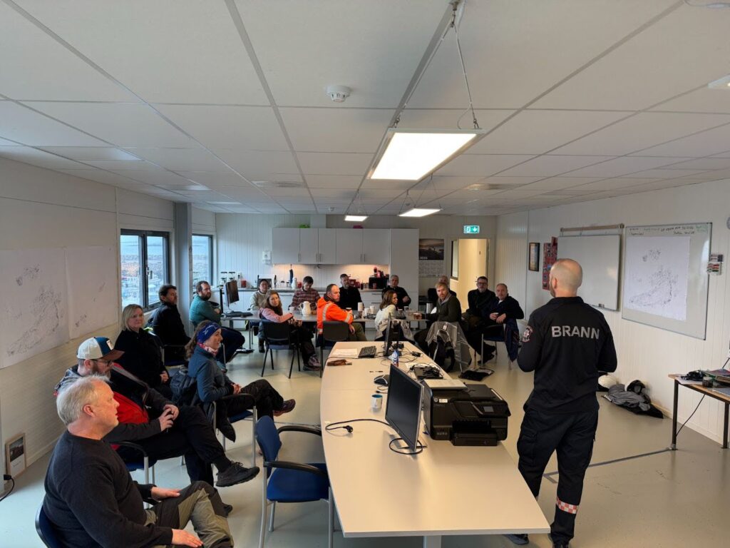 A local fire department hosting a morning brief.
